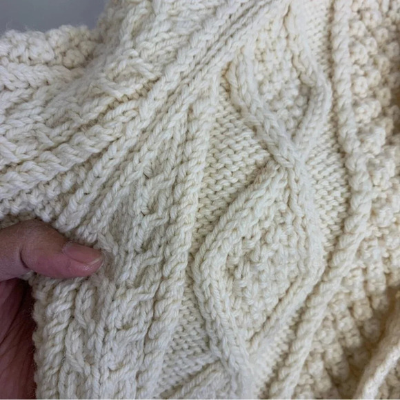 Blarney Woolen Mills Kids Handknit In Ireland Fisherman's Sweater Size Unknown - Picture 9 of 12